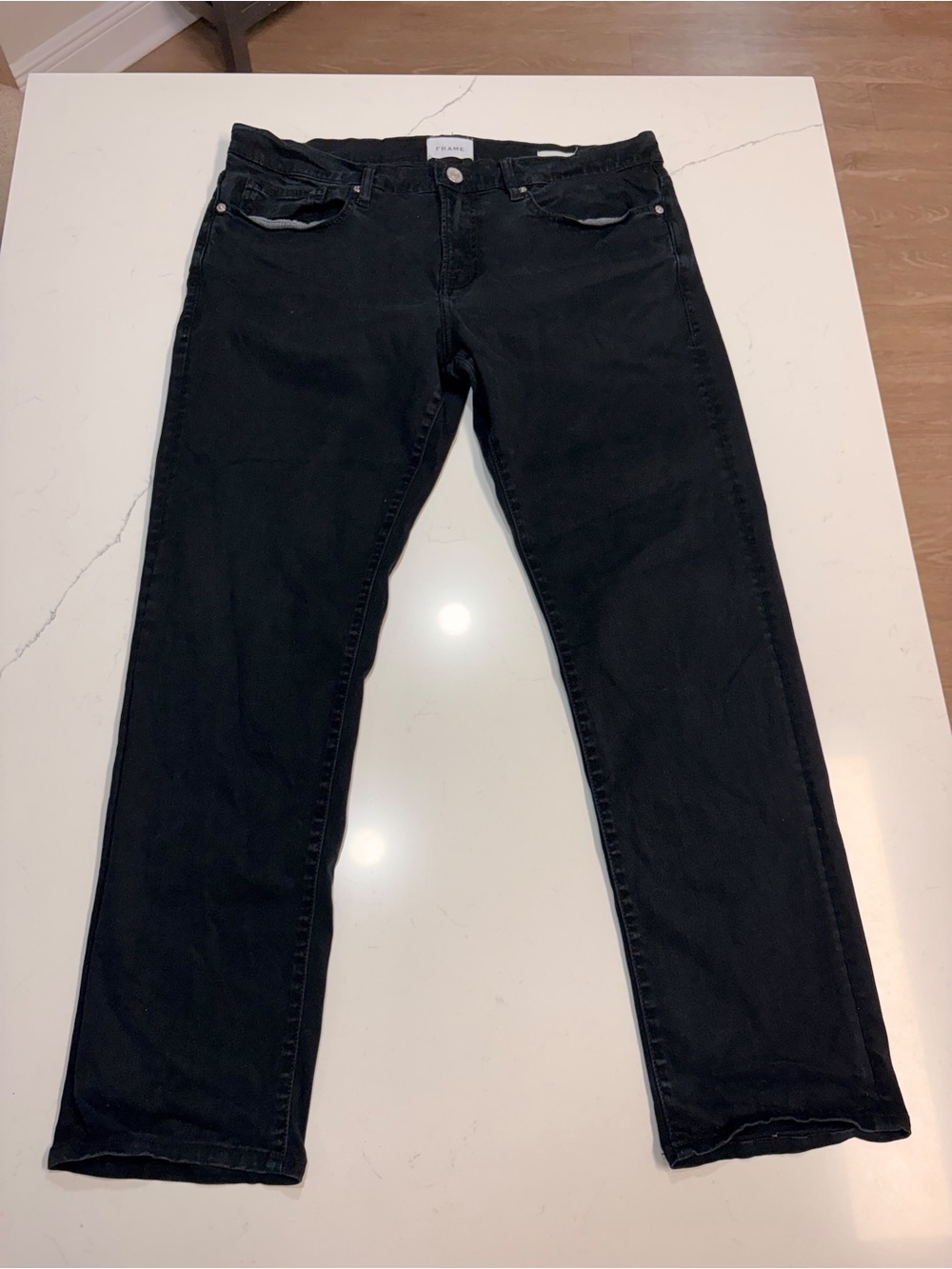 FRAME L'Homme Slim Jeans Men's 33x30 Palmer Black Stretch Denim Comfort